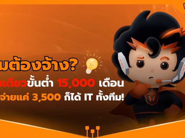 ทำไมต้องจ้าง IT คนเดียว 15,000  ในเมื่อจ่ายแค่ 3,500 แต่ได้ IT ทั้งทีม!
